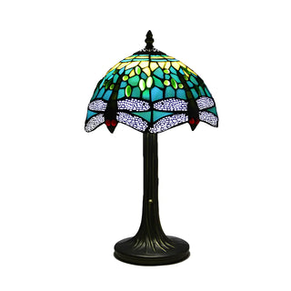 Tiffany Dragonfly Painted Umbrella Glass Table Lamp Zawala Image - 15