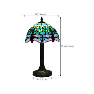 Tiffany Dragonfly Painted Umbrella Glass Table Lamp Zawala #size