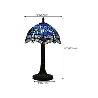 Tiffany Dragonfly Painted Umbrella Glass Table Lamp Zawala Image - 19