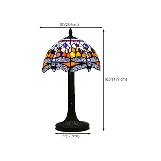 Tiffany Dragonfly Painted Umbrella Glass Table Lamp Zawala Image - 20