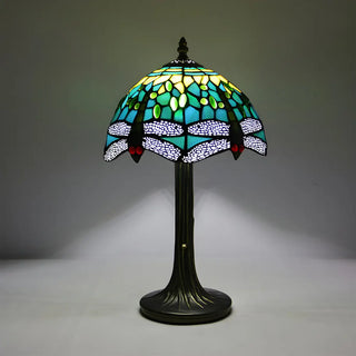Tiffany Dragonfly Painted Umbrella Glass Table Lamp Zawala Image - 3