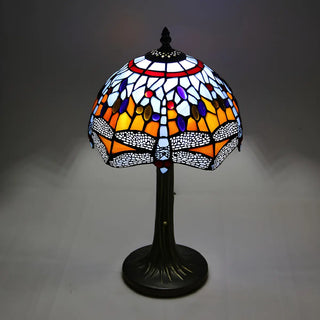 Tiffany Dragonfly Painted Umbrella Glass Table Lamp Zawala Image - 4