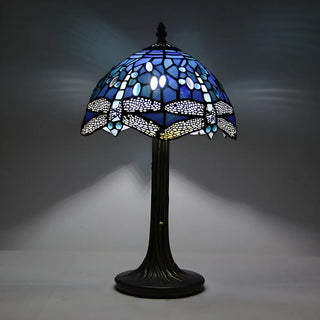 Tiffany Dragonfly Painted Umbrella Glass Table Lamp Zawala Image - 7