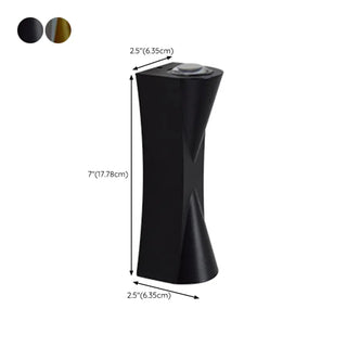 Black Simple Curved Geometric Exterior LED Wall Light #size