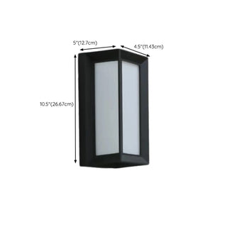 ZOWALA - Contemporary Geometric Black LED Outdoor Wall Light Image - 15