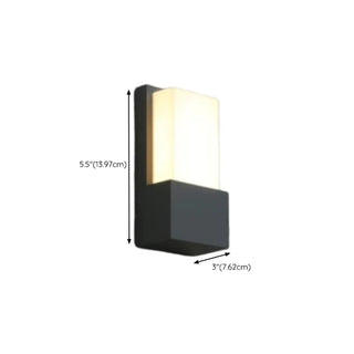 ZOWALA - Contemporary Geometric Black LED Outdoor Wall Light Image - 16