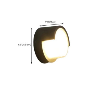 ZOWALA - Contemporary Geometric Black LED Outdoor Wall Light Image - 17
