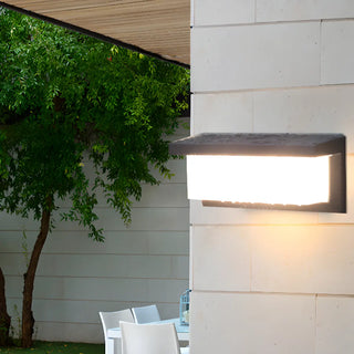 ZOWALA - Contemporary Geometric Black LED Outdoor Wall Light Image - 4