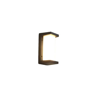ZOWALA - Contemporary Geometric Black LED Outdoor Wall Light Image - 6