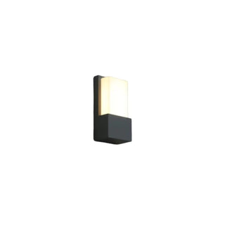 ZOWALA - Contemporary Geometric Black LED Outdoor Wall Light Image - 7