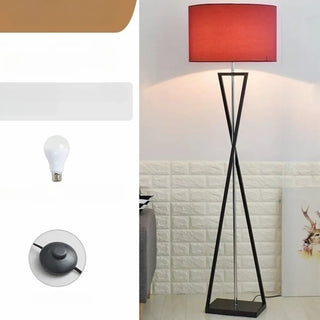 Modern Geometric Base Industrial Cylinder Floor Lamp Zawala Image - 1