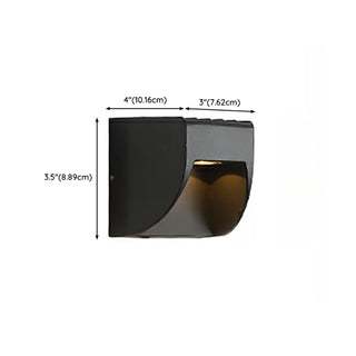 Black Rectangular Metal Outdoor Up Down Wall Light Zawala #size