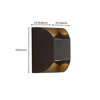 Black Rectangular Metal Outdoor Up Down Wall Light Zawala Image - 16