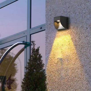 Black Rectangular Metal Outdoor Up Down Wall Light Zawala Image - 6