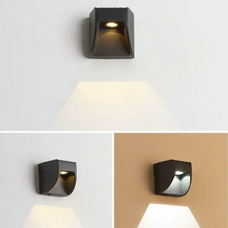 Black Rectangular Metal Outdoor Up Down Wall Light Zawala Image - 9