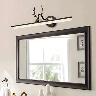 ZOWALA - Minimalist Black Antler Linear Metal Vanity Light Image - 1