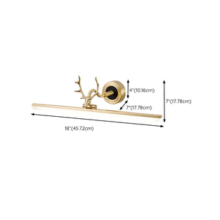 ZOWALA - Minimalist Black Antler Linear Metal Vanity Light Image - 10