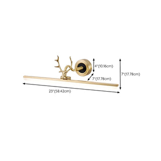 ZOWALA - Minimalist Black Antler Linear Metal Vanity Light Image - 12