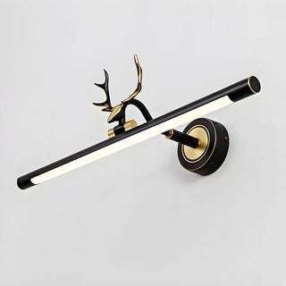 ZOWALA - Minimalist Black Antler Linear Metal Vanity Light Image - 2