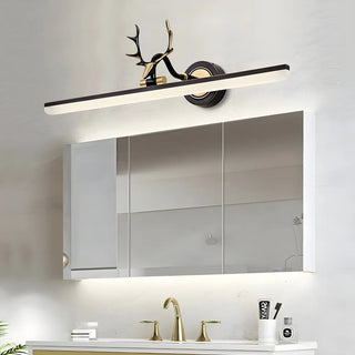 ZOWALA - Minimalist Black Antler Linear Metal Vanity Light Image - 4