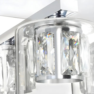 Chic Glass Shade Multi-Light Steel Bath Vanity Light Zawala Image - 15