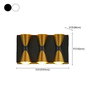 Black Modern Geometric Metal External Up Down Wall Lights Zawala Image - 15