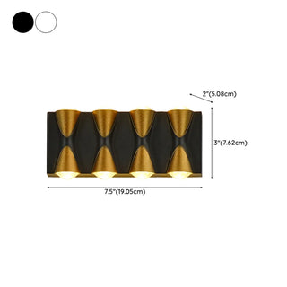 Black Modern Geometric Metal External Up Down Wall Lights Zawala Image - 16