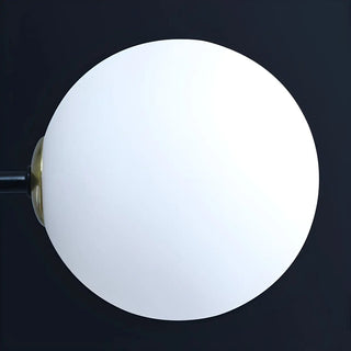 ZOWALA - Black Gold Linear Frosted Ball 4-Light Island Chandelier Image - 5