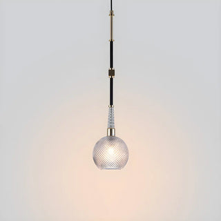 ZOWALA - Modern Elegant Black Clear Glass Globe Pendant Light Image - 2