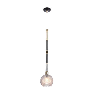 ZOWALA - Modern Elegant Black Clear Glass Globe Pendant Light Image - 3