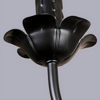 ZOWALA - Black Iron Curve Arm Candle Chandelier Image - 5