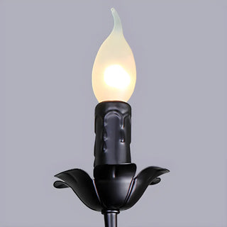 ZOWALA - Black Iron Curve Arm Candle Chandelier Image - 6