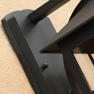 Black Mini Modern Lantern Glass Outdoor Wall Light Image - 13