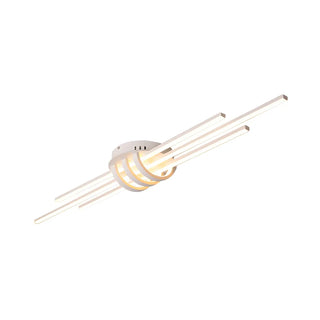 ZOWALA - Black Linear Acrylic LED Flush Mount Light Image - 8