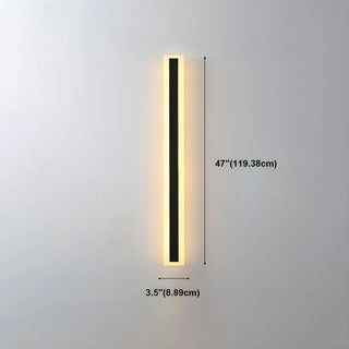 ZOWALA - Fashion Black Linear Metal LED Ambient Wall Lights #size