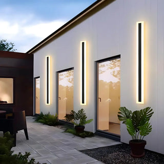 ZOWALA - Fashion Black Linear Metal LED Ambient Wall Lights Image - 3