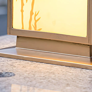 Elegant Chinese Square Metal Outdoor Bamboo Decor Lamp Zawala Image - 9