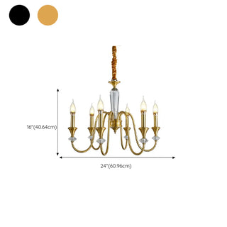 Black Wrought Iron Crystal Candelabra Chain Chandelier #size