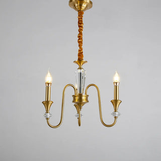 Black Wrought Iron Crystal Candelabra Chain Chandelier Image - 7