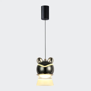 ZOWALA - Chrome Layered Cute Frog Pendant Light Kids' Room Image - 11