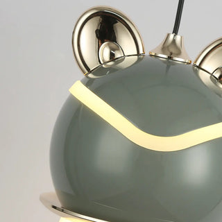 ZOWALA - Chrome Layered Cute Frog Pendant Light Kids' Room Image - 16