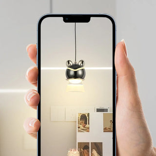 ZOWALA - Chrome Layered Cute Frog Pendant Light Kids' Room Image - 18