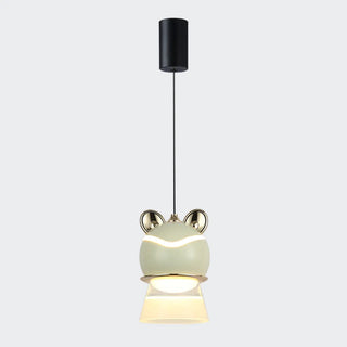 ZOWALA - Chrome Layered Cute Frog Pendant Light Kids' Room Image - 5