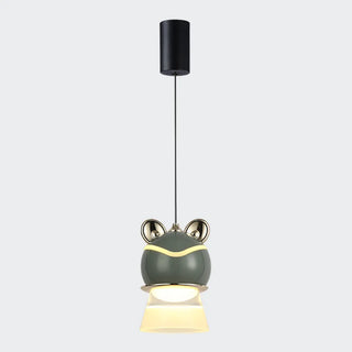 ZOWALA - Chrome Layered Cute Frog Pendant Light Kids' Room Image - 6
