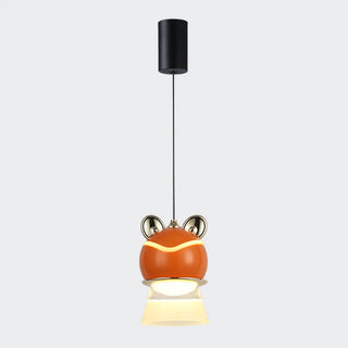 ZOWALA - Chrome Layered Cute Frog Pendant Light Kids' Room Image - 7