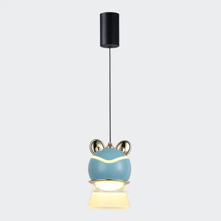 ZOWALA - Chrome Layered Cute Frog Pendant Light Kids' Room Image - 9