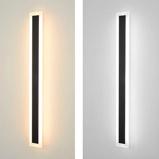 ZOWALA - Simple Black Linear Rectangular Metal LED Wall Light Image - 13
