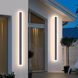 ZOWALA - Simple Black Linear Rectangular Metal LED Wall Light Image - 4