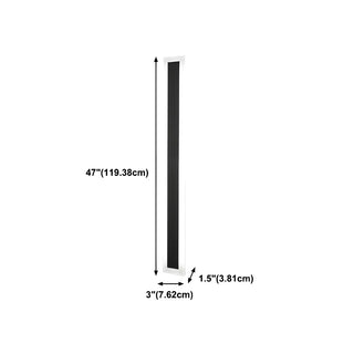 ZOWALA - Simple Black Linear Rectangular Metal LED Wall Light #size