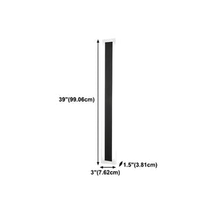 ZOWALA - Simple Black Linear Rectangular Metal LED Wall Light Image - 22